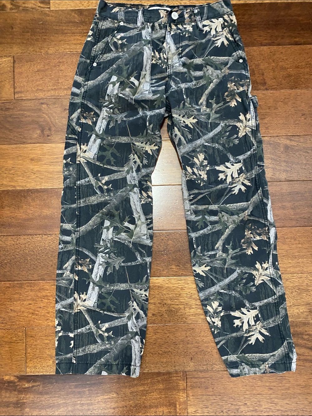 PacSun Men's Camouflage Cargo Pants - Black & Brown